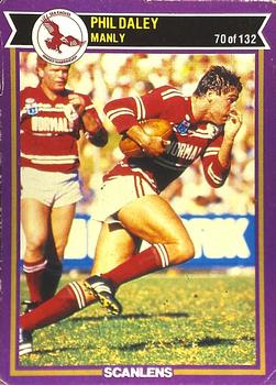 1987 Scanlens Rugby League #70 Phil Daley Front